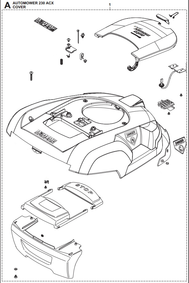Body Kit Komplet Automower 230 Acx 5756190-02