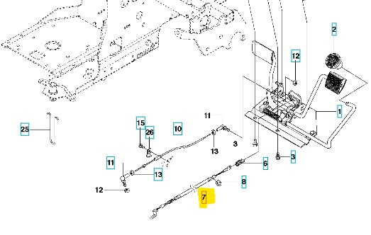 BremsekabelRider 214T AWD, 216 AWD, 316T AWD, 316TsX AWD