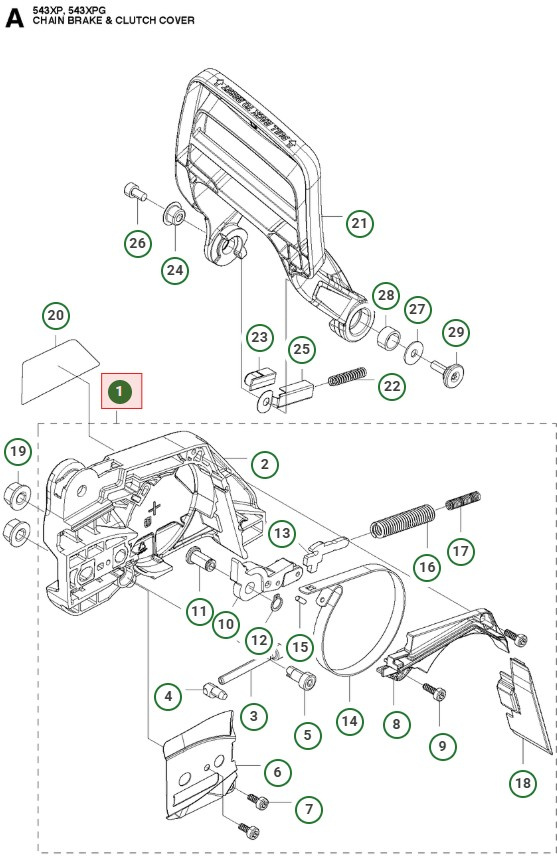 Koblingsdæksel Kpl 543Xp 5774338-01