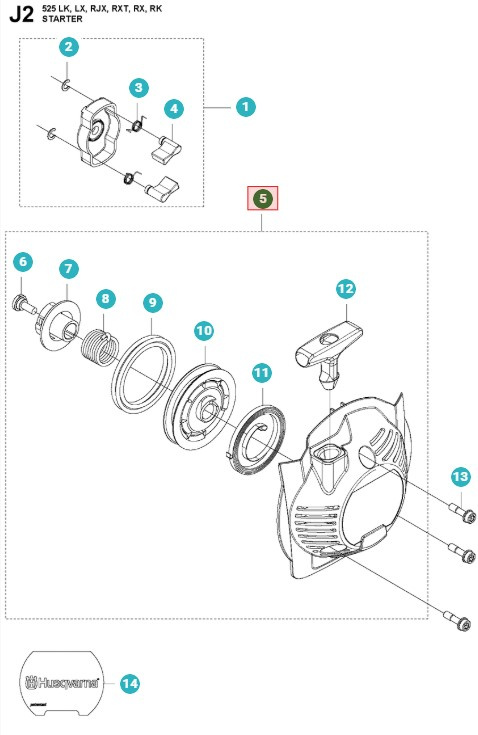 Startenhed 525RX, 525LK, 525LX, 525HE3, 525HE4