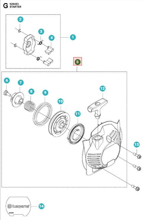 Startenhed 525RX, 525LK, 525LX, 525HE3, 525HE4