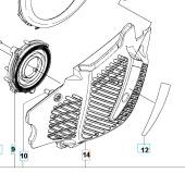 Starterhus Jonsered CS2252, CS2253 Starterhus Jonsered CS2252, CS2253