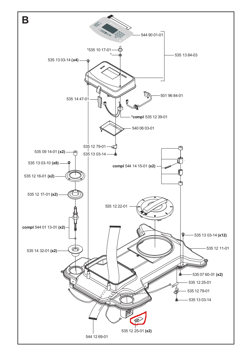 Crash Sensor Printkort G2, 220AC, 230ACX, 260ACX
