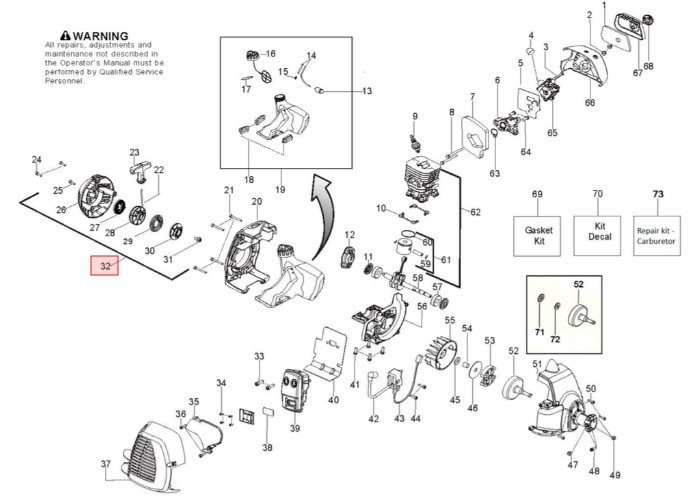 Startenhed Husqvarna 128R, 128C, 128L