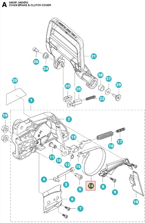 Bremsebånd Husqvarna 543XP
