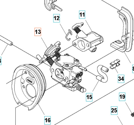Karburator 345FR, 545FR, 545FX, 545RX