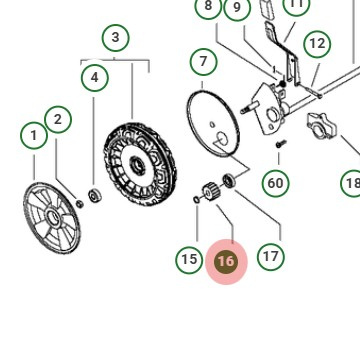 Pinion Pm, 11T, 21,25 mm rotationsdiameter