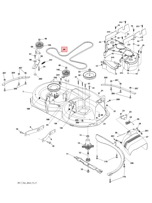 Drivrem Husqvarna LT131, LT154, LT2113