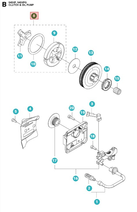 Kobling Husqvarna 543XP