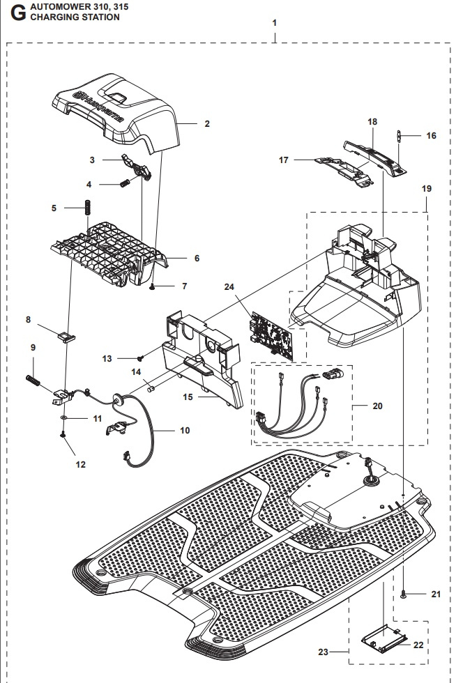 Ladestation Automower 305, 405x, 415x, 310, 315, 315X