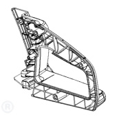 Håndtag Bag Sort 5854356-01 Håndtag Bag Sort 5854356-01