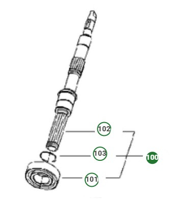 Pumpeaksel 5868790-01