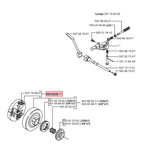 Kobling Husqvarna 357XP
