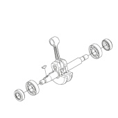 Krumtapakselsæt med lejer Krumtapakselsæt med lejer