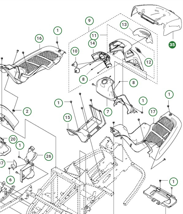 Dæksel Værktøjsramme 5892243-01