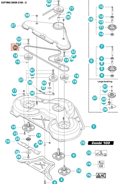 Rem Husqvarna Rider Combi 103