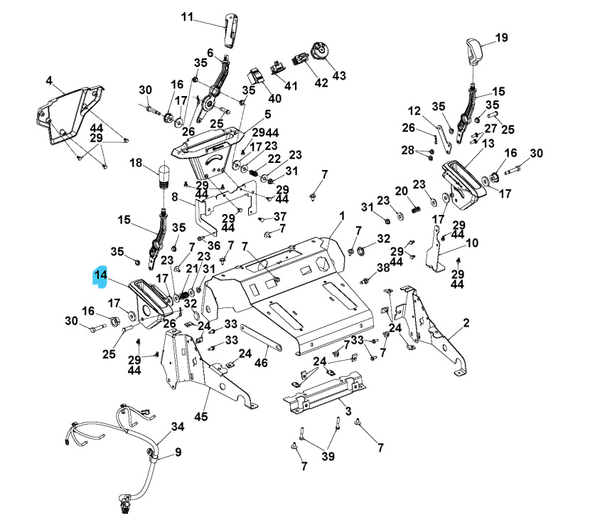 Beslagsafbøjningshåndtag