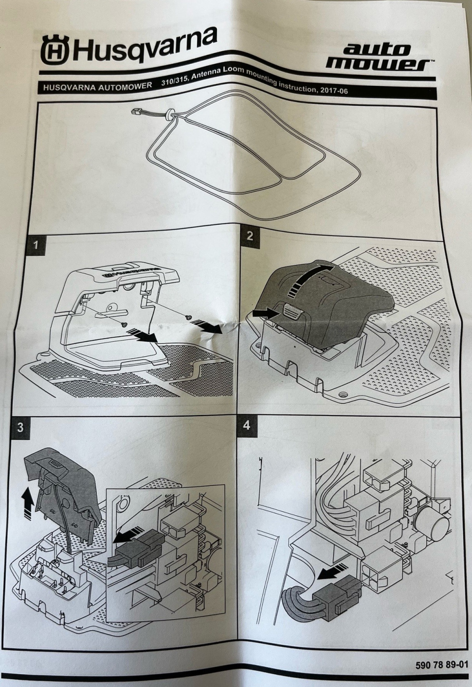Antenne ladeplade Automower 310, 315, 315X