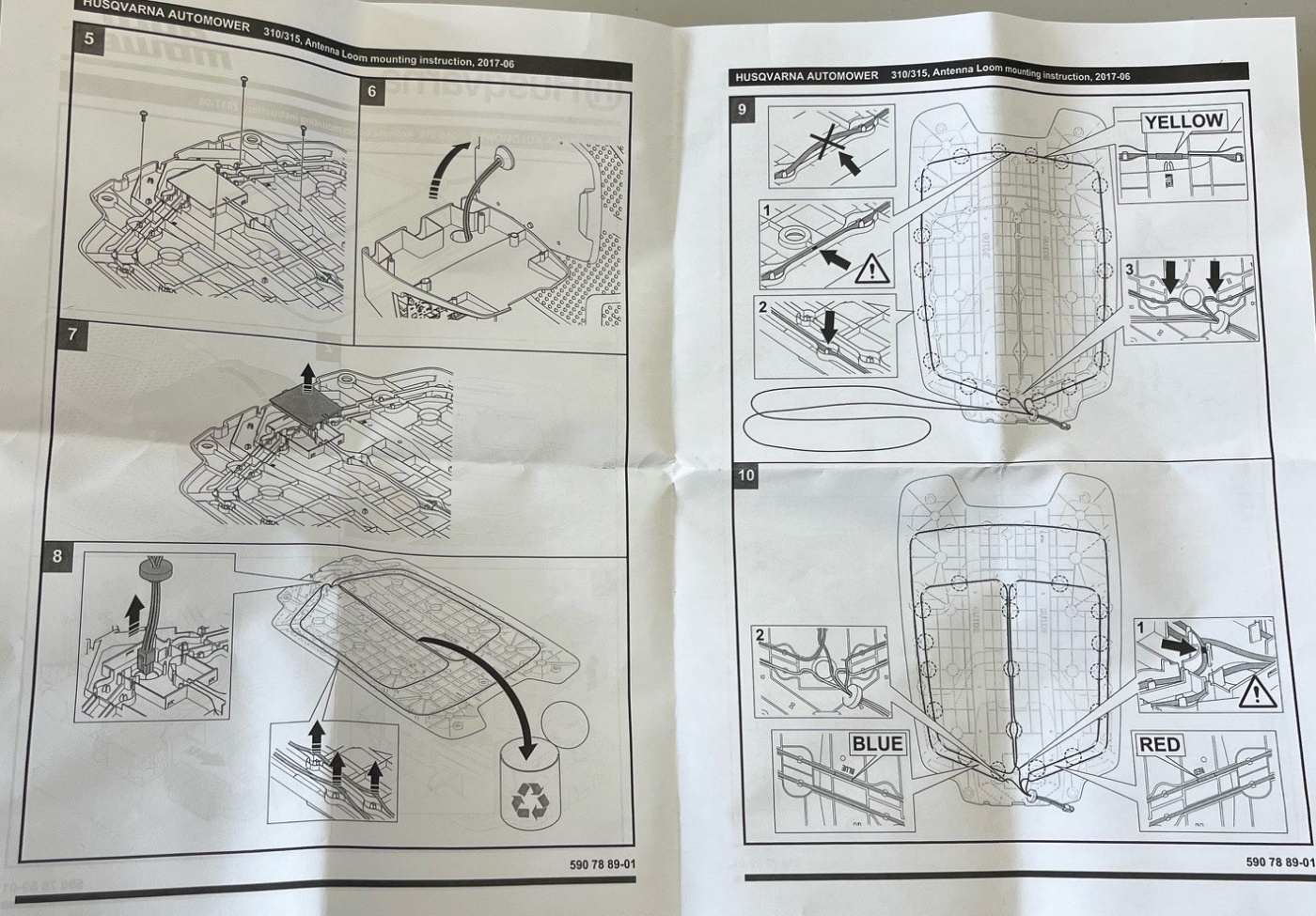 Antenne ladeplade Automower 310, 315, 315X