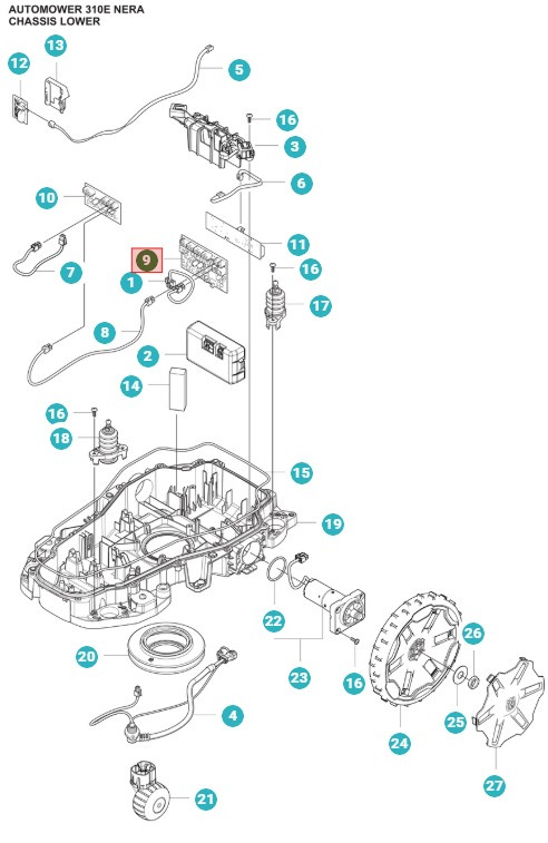 Printplade Motor Control Automower 435X, NERA