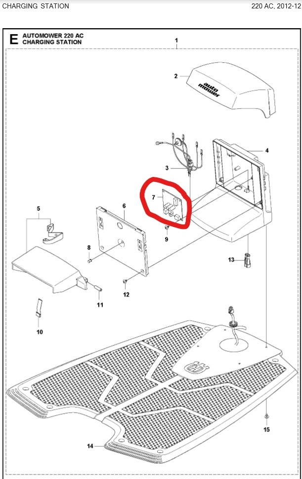 Printkort Ladestation 220AC 230ACX 260ACX 265ACX