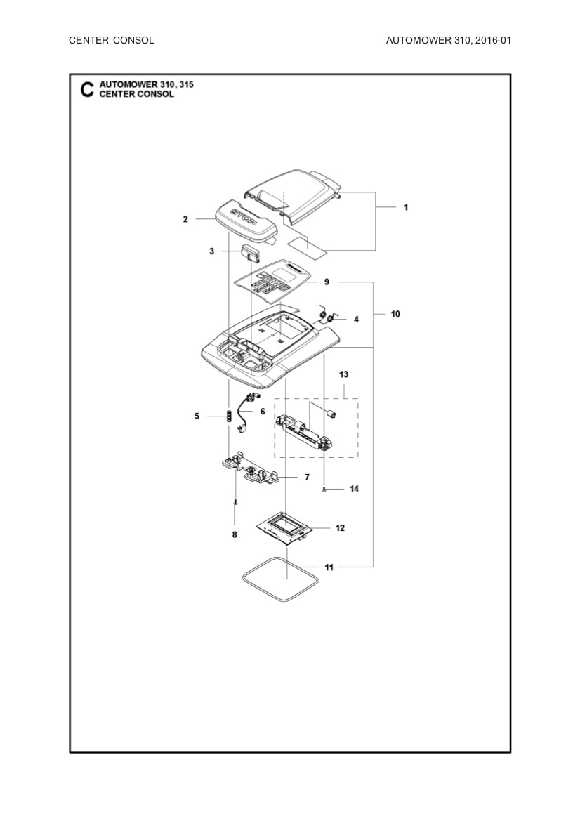Printplade Display Automower 310