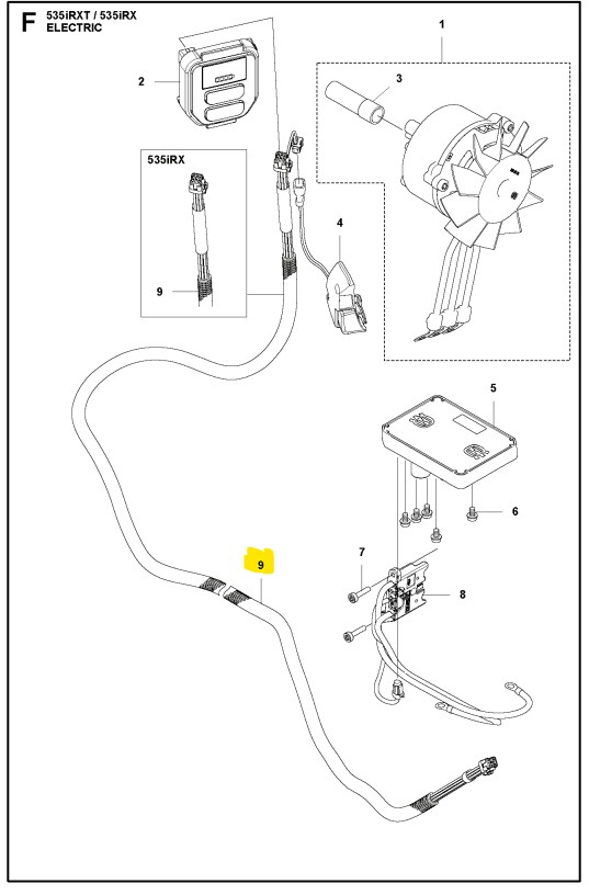 Ledningsføring Assy korrugeret rør ,