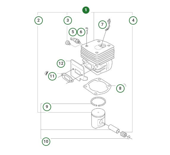 Cylindersæt D48 Reservedel