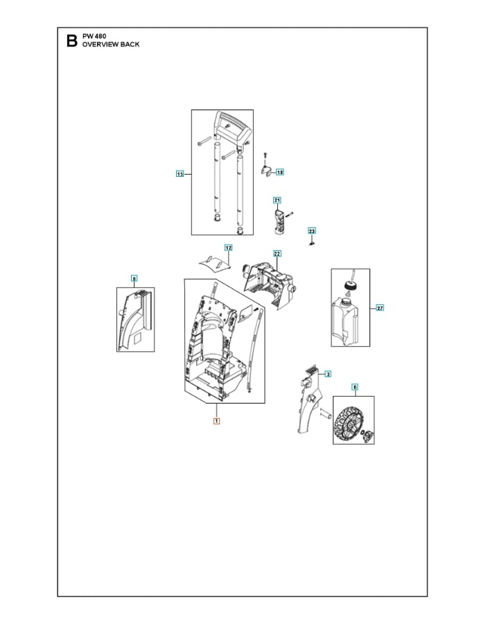 Chassisbagside Mørkegrå