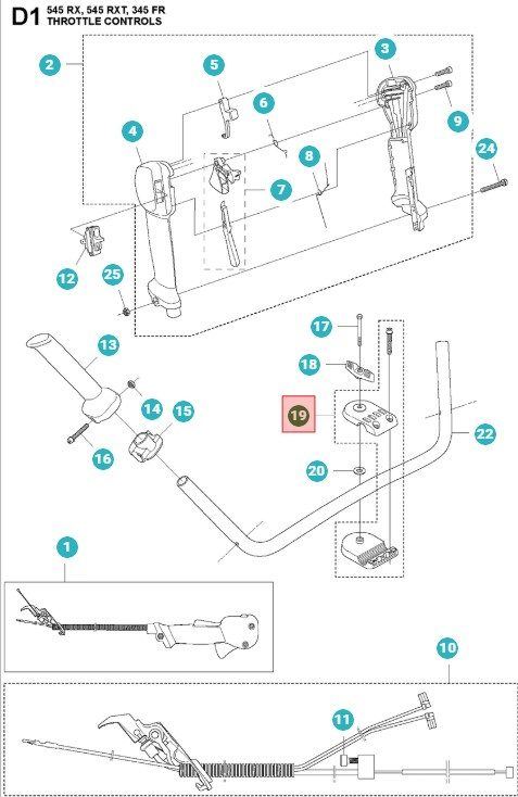 Styrbeslag Reservedel K 596283301 5962833-01