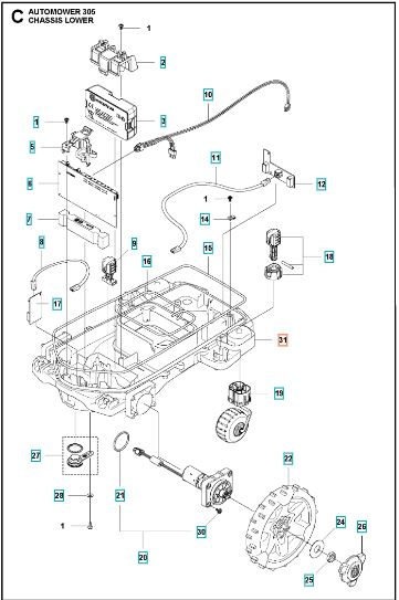 Chassis Nederste P12 5965680-02