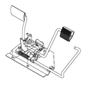 Pedalplade assy med leje Pedalplade assy med leje