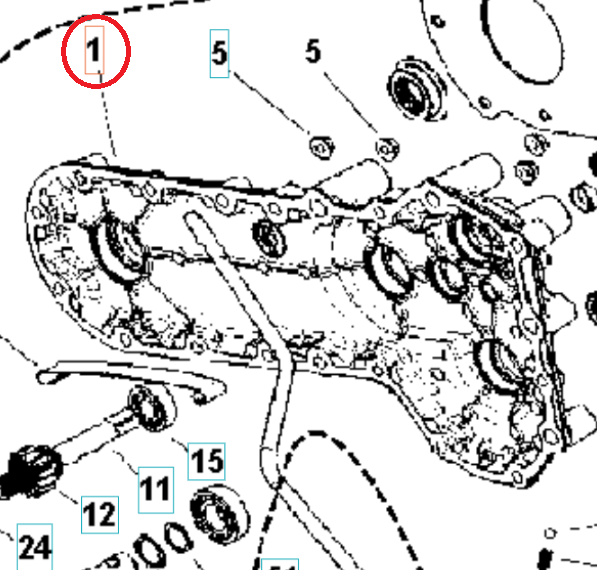 Motordæksel Carter Venstre 5986767-01