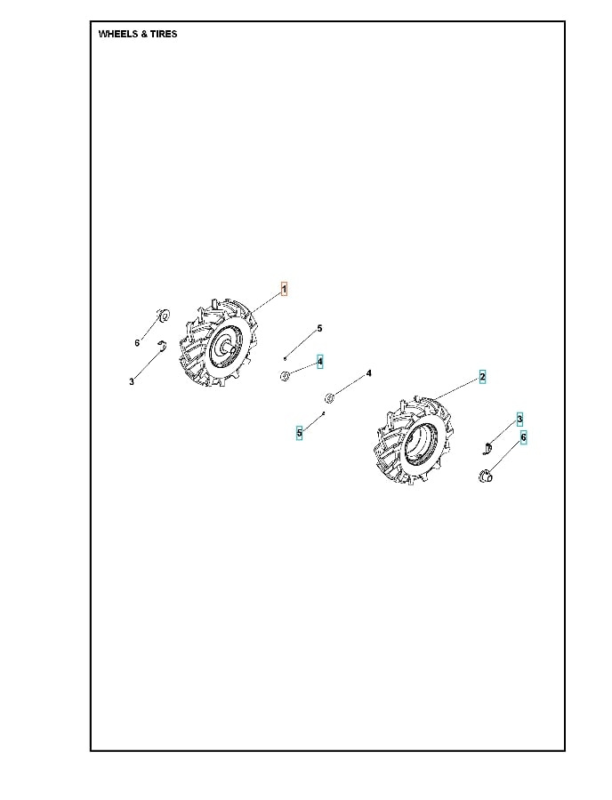 Højre Hjul 350X6 5986785-01