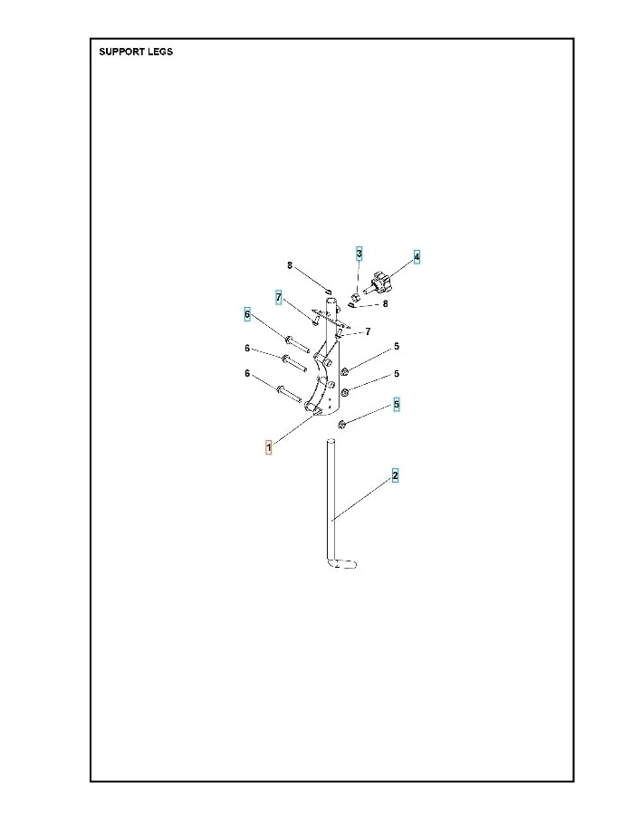 Spur Støtte Sort Ral9005 5986805-01