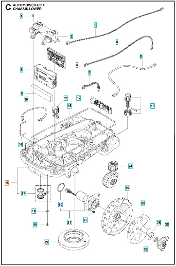 Chassis Nederste 405X/415X 5992956-01