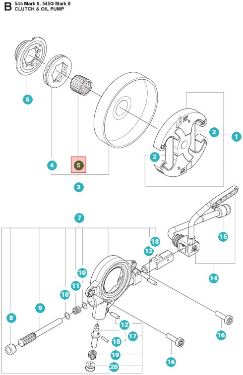Nåleleje 345, 350, 545 Mark II, 550XP Mark II, 560XP Mark II