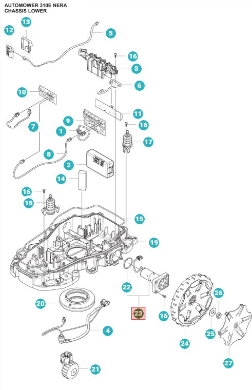 Hjulmotor 420(2022-), 305E, 310E, 405XE, 410XE, 320 NERA