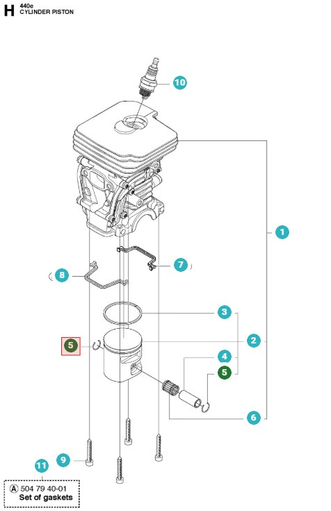 Låsering Stempel Type B 10X0,8 7374410-00
